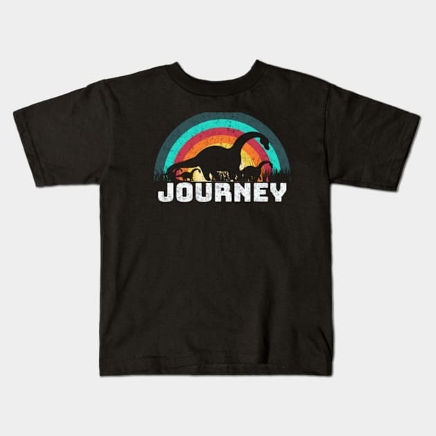 dinosaur journey art Kids T-Shirt by girls store